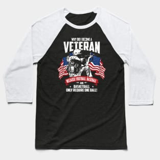 Funny Veteran Papa Grandpa Fathers Day Gifts Dad Daddy Veteran Day Baseball T-Shirt